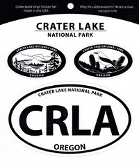 MY TRAVEL STICKERS Sticker- 3 Part Crater Lake